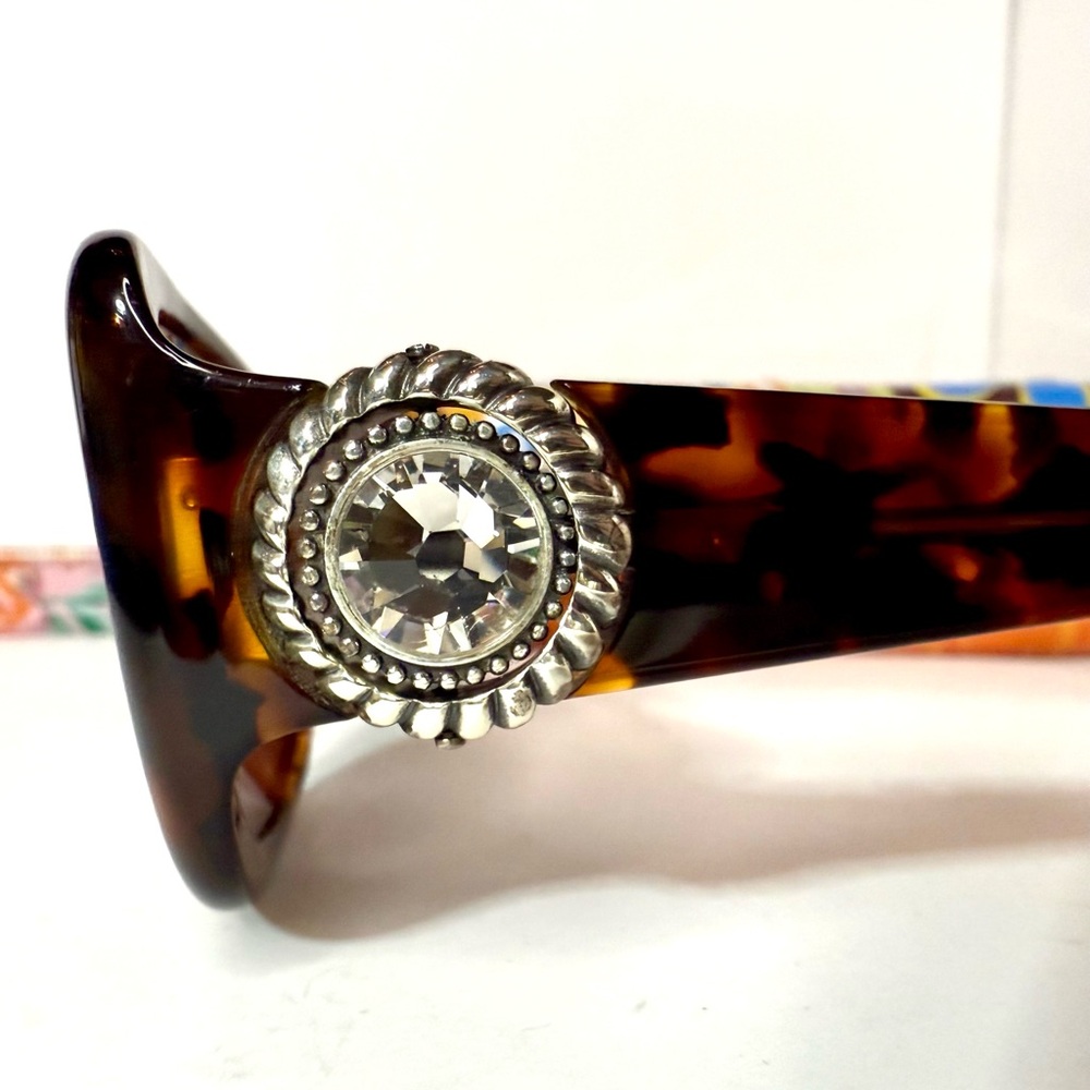 Brighton Tortoise Shell with Crystal Embellished Sunglasses w/ Case